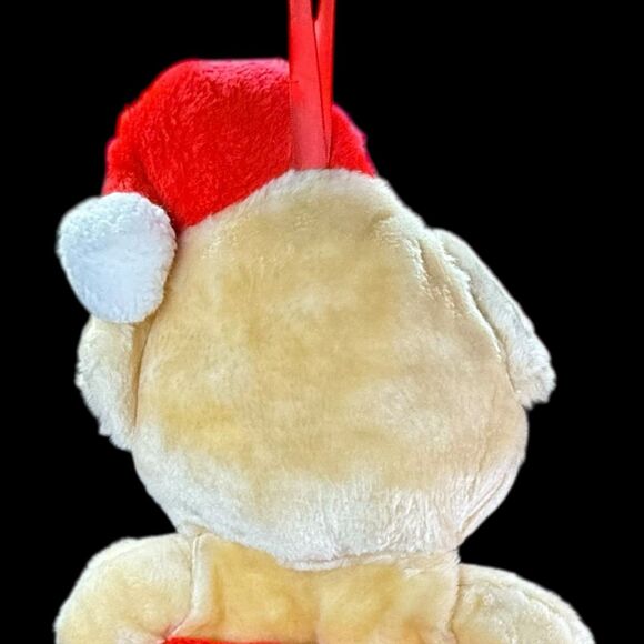 Santa's Best Rennoc Teddy Bear Christmas Plush Stocking Light Brown Overalls 20" - Picture 6 of 9